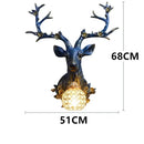 GobekUsa Antler Wall Lamp Deer Head Wall Light Resin Deer Decor Wall Sconce