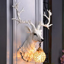 GobekUsa Antler Wall Lamp Deer Head Wall Light Resin Deer Decor Wall Sconce