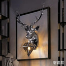 GobekUsa Antlers LED Wall Light: Modern Bedroom Deer Wall Sconce, Retro Living Room Luminaire