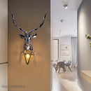 GobekUsa Antlers LED Wall Light: Modern Bedroom Deer Wall Sconce, Retro Living Room Luminaire