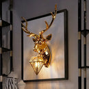 GobekUsa Antlers LED Wall Light: Modern Bedroom Deer Wall Sconce, Retro Living Room Luminaire