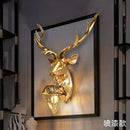 GobekUsa Antlers LED Wall Light: Modern Bedroom Deer Wall Sconce, Retro Living Room Luminaire