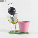 Red and blue ants gardener vase bedroom creative plant pot by Decorbites