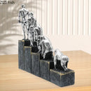 GobekUsa Ape Man Evolution Sculpture Resin Artwork Decor Ornaments Model Statue