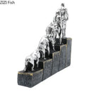 GobekUsa Ape Man Evolution Sculpture Resin Artwork Decor Ornaments Model Statue
