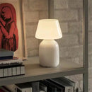 GobekUsa Apollo Mushroom Glass Table Lamp - White Glass Bedside Night Light
