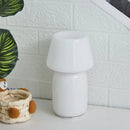 GobekUsa Apollo Mushroom Glass Table Lamp - White Glass Bedside Night Light