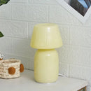 GobekUsa Apollo Mushroom Glass Table Lamp - White Glass Bedside Night Light