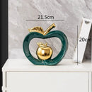GobekUsa Apple Hollow Golden Ceramic Art Crafts Candy Jar Storage Home Decor