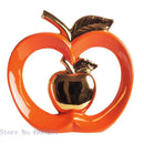GobekUsa Apple Hollow Golden Ceramic Art Crafts Candy Jar Storage Home Decor