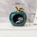GobekUsa Apple Hollow Golden Ceramic Art Crafts Candy Jar Storage Home Decor