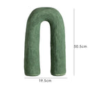 GobekUsa Arc Ceramic Vase Geometric Abstract Home Decor Flower Arrangement Accessory