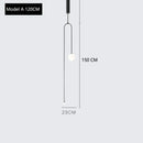 GobekUsa Arc Line Chandelier: Nordic Suspension Pendant for Living Dining Room Kitchen
