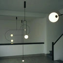GobekUsa Arc Line Chandelier: Nordic Suspension Pendant for Living Dining Room Kitchen