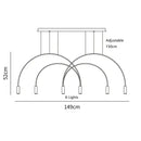 GobekUsa Arc Pendant Light Chandelier - LED Suspension Lamp for Kitchen Island