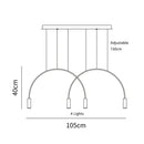 GobekUsa Arc Pendant Light Chandelier - LED Suspension Lamp for Kitchen Island