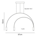 GobekUsa Arc Pendant Light Chandelier - LED Suspension Lamp for Kitchen Island