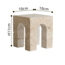 GobekUsa Archway Shape Travertine Sculpture Figurine Statue for Home Decor
