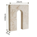 GobekUsa Archway Shape Travertine Sculpture Figurine Statue for Home Decor