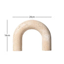 GobekUsa Archway Shape Travertine Sculpture Figurine Statue for Home Decor