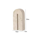 GobekUsa Archway Shape Travertine Sculpture Figurine Statue for Home Decor