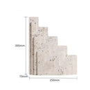 GobekUsa Archway Shape Travertine Sculpture Figurine Statue for Home Decor