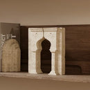 GobekUsa Archway Shape Travertine Sculpture Figurine Statue for Home Decor