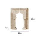 GobekUsa Archway Shape Travertine Sculpture Figurine Statue for Home Decor
