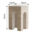 GobekUsa Archway Shape Travertine Sculpture Figurine Statue for Home Decor