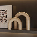 GobekUsa Archway Shape Travertine Sculpture Figurine Statue for Home Decor