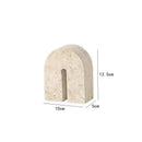 GobekUsa Archway Shape Travertine Sculpture Figurine Statue for Home Decor