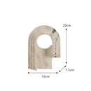 GobekUsa Archway Shape Travertine Sculpture Figurine Statue for Home Decor