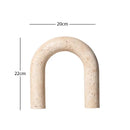 GobekUsa Archway Shape Travertine Sculpture Figurine Statue for Home Decor
