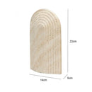 GobekUsa Archway Shape Travertine Sculpture Figurine Statue for Home Decor