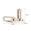 GobekUsa Archway Shape Travertine Sculpture Figurine Statue for Home Decor