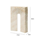 GobekUsa Archway Shape Travertine Sculpture Figurine Statue for Home Decor