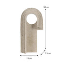 GobekUsa Archway Shape Travertine Sculpture Figurine Statue for Home Decor