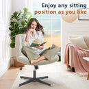 GobekUsa Armless Wide Desk Chair - Modern Office Chair with Cross-Legged Design