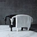 Armored warhorse resin black & white sheep – bedroom desk decoration by Decorbites