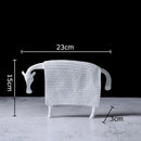 Armored warhorse resin black & white sheep – bedroom desk decoration by Decorbites
