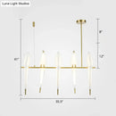 GobekUsa Art Deco Acrylic Bird Island Pendant Light with 5 White and Gold LED Bulbs