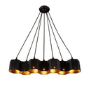 GobekUsa Art Deco Black Metal Honeycomb Island Ceiling Light for Dining Room