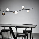 GobekUsa Art Deco Branches Chandeliers Black White Glass G9 Bulb Height Adjustable