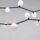 GobekUsa Art Deco Branches Chandeliers Black White Glass G9 Bulb Height Adjustable