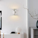 GobekUsa Art Deco Chrome Horn Wall Lights for Bedroom Living Room Indoor Lighting