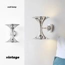 GobekUsa Art Deco Chrome Horn Wall Lights for Bedroom Living Room Indoor Lighting
