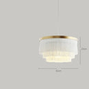 GobekUsa Art Deco Cotton Thread Tiered Chandelier in Black Gold Finishing