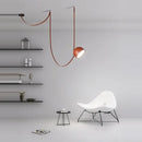 GobekUsa Art Deco Cross Belt Black Orange Lustre Hanging Lamp for Living Room