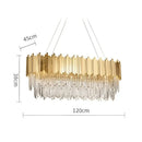 GobekUsa Art Deco Crystal LED Chandelier - 4 Tier Gold Silver Designer Lighting