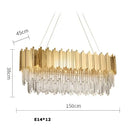 GobekUsa Art Deco Crystal LED Chandelier - 4 Tier Gold Silver Designer Lighting